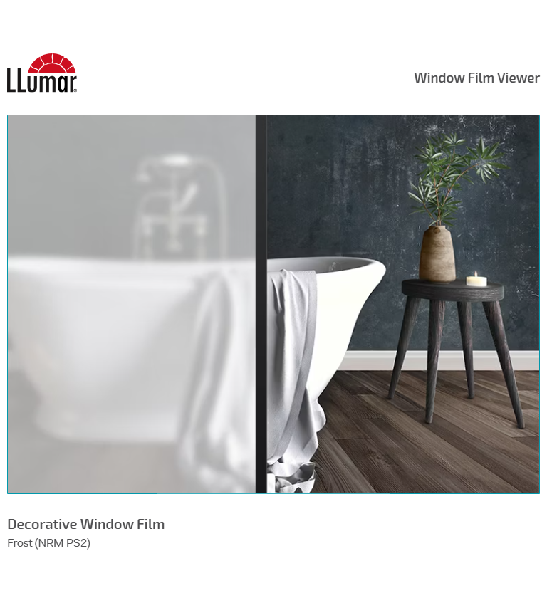 folie albă mată pentru geam – model decorativ PS 2