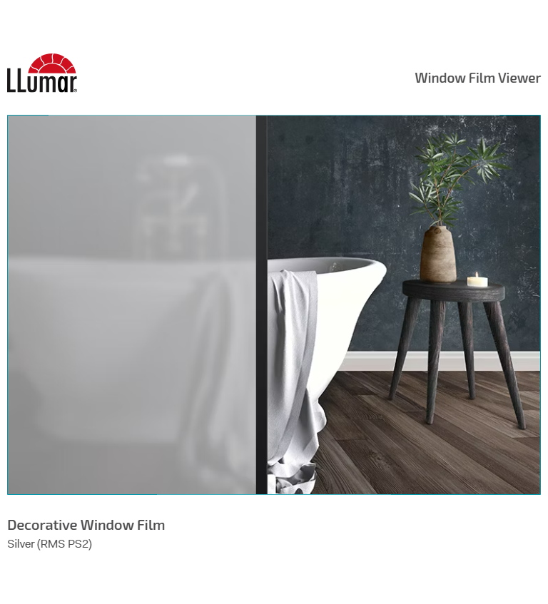 folie decorativă mată silver pentru geam – model PS 2