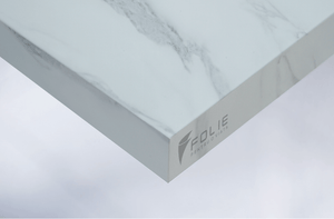 Folie autocolanta (autoadeziva) imitatie marmura pentru mobila, usi, baie, bucatarie, pereti, etc., 122 cm latime - Cover Styl Statuary White