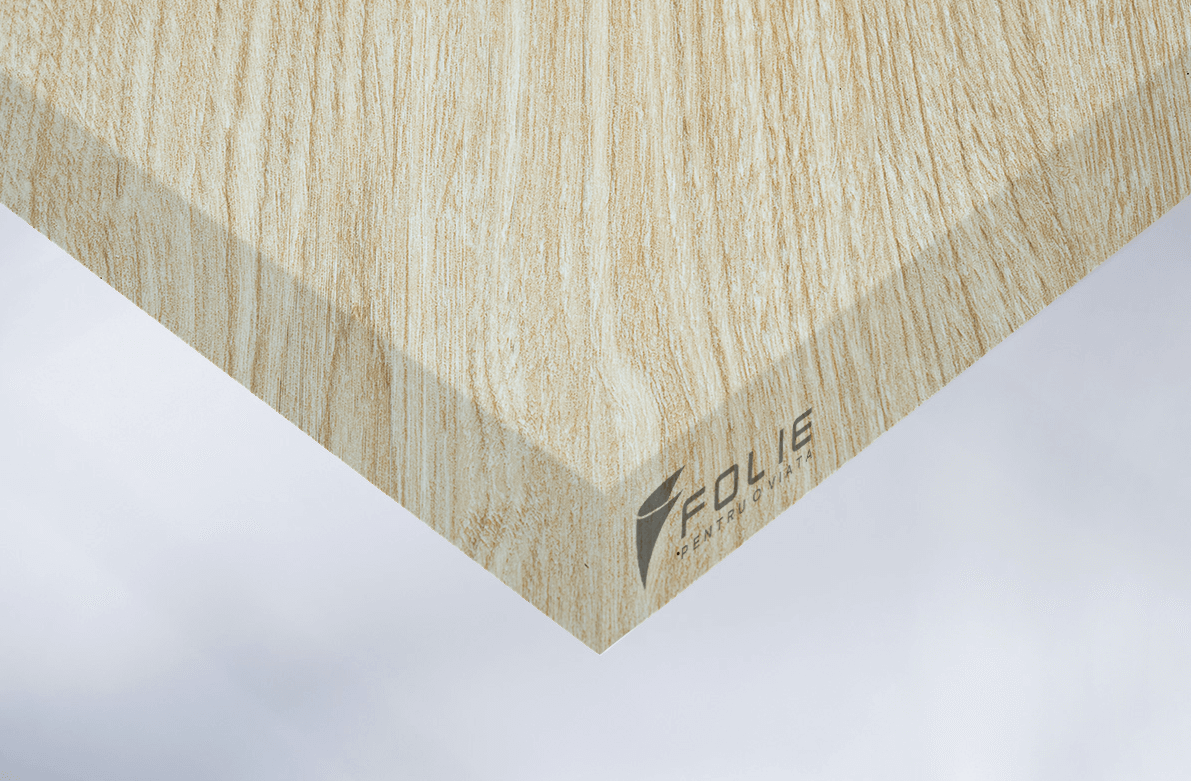 folie autocolantă Smooth Oak aplicată pe mobilă – Folie.ro
