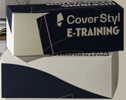 Cutie E‑Training Cover Styl cu unelte și materiale pentru curs online