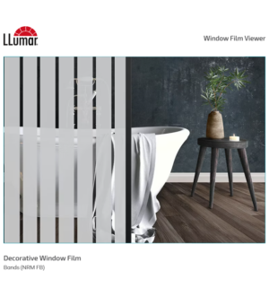 Folie decorativă pentru geam cu linii groase NRM-FB-SR-HPR aplicată
